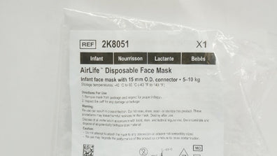 Vyaire 2K8051 AirLife Disposable Face Mask Infant 5 -10kg (x)